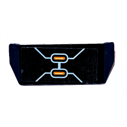 Vehicle, Spoiler with Bar Handle with Bright Light Yellow and Orange Lights, Silver Lines Pattern (Sticker) - Set 70326 Vehicle, Spoiler with Bar Handle with Bright Light Yellow and Orange Lights, Silver Lines Pattern (Sticker) - Set 70326