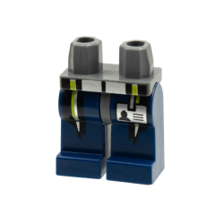 Hips and Dark Blue Legs with Silver and Lime Stripes and ID Card Pattern Hips and Dark Blue Legs with Silver and Lime Stripes and ID Card Pattern