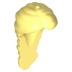 Mini Doll, Hair Friends Long Ponytail, French Braided, Pointed End, Hole on Top, 2 Holes on Back - Bright Light Yellow