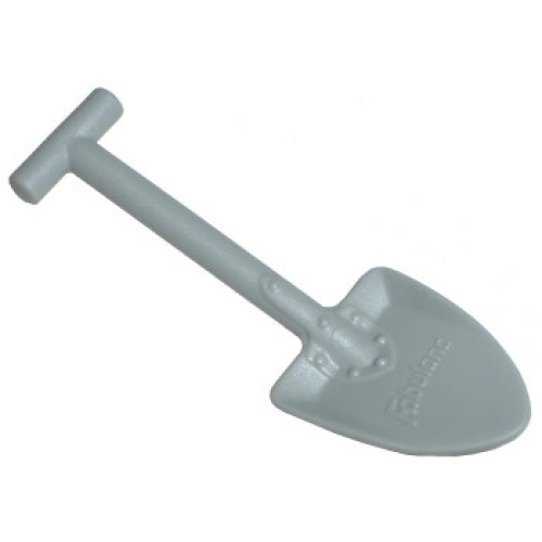 Деталь LEGO x120a Fabuland Utensil Shovel with Embossed Fabuland Logo - Light Gray