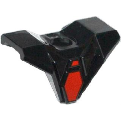 Minifigure Armor Breastplate with Square Shoulder Protection with Red Hexagonal Pattern