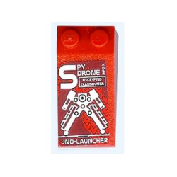 Slope 18 4 x 2 with 'SPY DRONE' Pattern (Sticker) - Set 8111