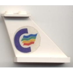 Tail 4 x 1 x 3 with Color Line Logo Pattern Model Right Side (Sticker) - Set 1955