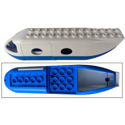 Duplo Airplane Jetliner Fuselage with Blue Base Duplo Airplane Jetliner Fuselage with Blue Base