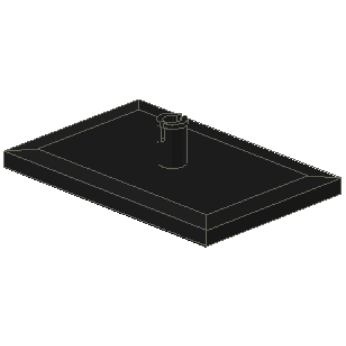 Деталь LEGO 4092 Train Bogie Plate (Tile, Modified 6 x 4 with 7mm Pin) - Red