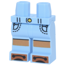 Hips and Legs with Pockets, Stitching, Belt Loops and Yellow Button on Shorts, Medium Nougat Knees, Dark Orange Shoe Tips with Black Laces Pattern Hips and Legs with Pockets, Stitching, Belt Loops and Yellow Button on Shorts, Medium Nougat Knees, Dark Orange Shoe Tips with Black Laces Pattern