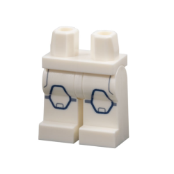 Hips and Legs with Sand Blue Pockets and Stripes, Dark Blue Outline Hexagon Knee Pads Pattern Hips and Legs with Sand Blue Pockets and Stripes, Dark Blue Outline Hexagon Knee Pads Pattern