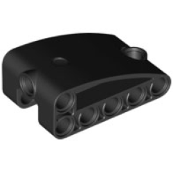 Technic, Panel Curved 2 x 5 x 3 Double Modified L-Shape Quarter Ellipse Thick - Black Technic, Panel Curved 2 x 5 x 3 Double Modified L-Shape Quarter Ellipse Thick - Black