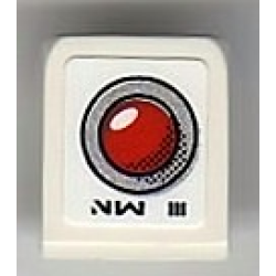 Slope 30 1 x 1 x 2/3 with Red Light Button and 'NW III' Pattern (Sticker) - Set 8899