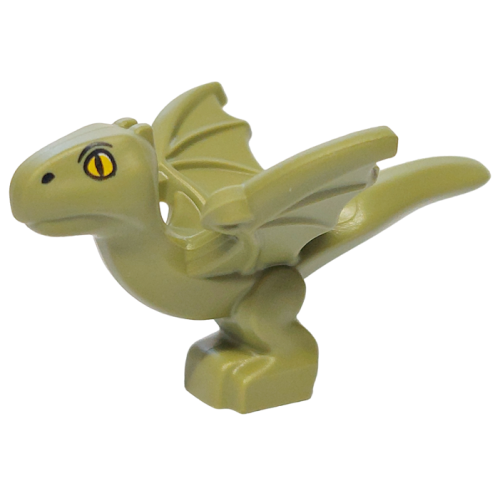 Деталь LEGO 5162pb01 Dragon, Baby, Norwegian Ridgeback with Bright Light Orange Eyes, Black Eyebrows and Nostrils Pattern (HP Norbert)