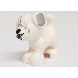 Dog, Friends Style, Puppy, Standing with Fur over Eyes, Black Nose, Open Mouth with Tongue and Light Bluish Gray Ears Pattern (Max) Dog, Friends Style, Puppy, Standing with Fur over Eyes, Black Nose, Open Mouth with Tongue and Light Bluish Gray Ears Pattern (Max)