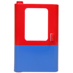 Door 1 x 4 x 5 Train Left, Thin Support at Bottom with Blue Bottom Half Pattern Door 1 x 4 x 5 Train Left, Thin Support at Bottom with Blue Bottom Half Pattern