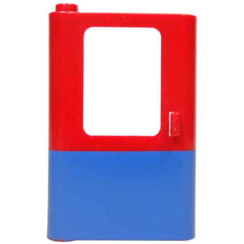 Деталь LEGO 4181p05 Door 1 x 4 x 5 Train Left, Thin Support at Bottom with Blue Bottom Half Pattern