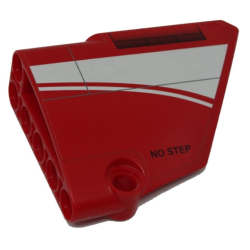 Technic, Panel Fairing #14 Large Short Smooth, Side B with White Curved Stripe Pattern (Sticker) - Set 9394 Technic, Panel Fairing #14 Large Short Smooth, Side B with White Curved Stripe Pattern (Sticker) - Set 9394