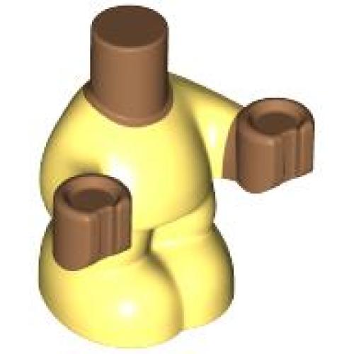 Деталь LEGO 111388pb01 Micro Doll, Body Baby / Toddler with Molded Bright Light Yellow Jumpsuit / Coverall Pattern