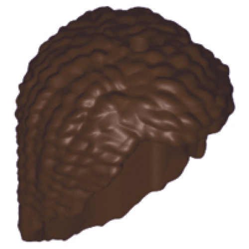 Деталь LEGO 35182 Mini Doll, Hair Friends Long, Hole on Top and Left - Dark Brown