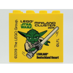 Brick 2 x 4 x 3 with LEGO STAR WARS MINILAND CLUSTER 2019 LEGOLAND Deutschland Resort Pattern Brick 2 x 4 x 3 with LEGO STAR WARS MINILAND CLUSTER 2019 LEGOLAND Deutschland Resort Pattern