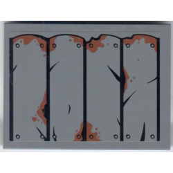 Slope 10 6 x 8 with Rusting and Cracked Sheet Metal Roof on Dark Bluish Gray Background Pattern (Sticker) - Set 60071 Slope 10 6 x 8 with Rusting and Cracked Sheet Metal Roof on Dark Bluish Gray Background Pattern (Sticker) - Set 60071