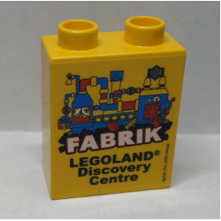 Duplo, Brick 1 x 2 x 2 with LEGOLAND Discovery Centre FABRIK 2016 Pattern