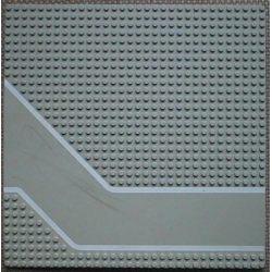 Baseplate, Road 32 x 32 with Driveway and White Stripes Pattern Baseplate, Road 32 x 32 with Driveway and White Stripes Pattern