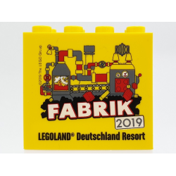 Brick 2 x 4 x 3 with Legoland Deutschland Resort FABRIK 2019 Pattern