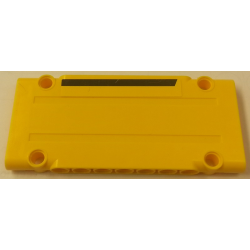 Technic, Panel Plate 5 x 11 x 1 with Black Horizontal Stripe on Yellow Background Pattern Model Left Side (Sticker) - Set 8264
