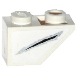 Slope, Inverted 45 2 x 1 with Silver and Black Claw Scratch Mark Pattern Model Right Side (Sticker) - Set 75916 Slope, Inverted 45 2 x 1 with Silver and Black Claw Scratch Mark Pattern Model Right Side (Sticker) - Set 75916