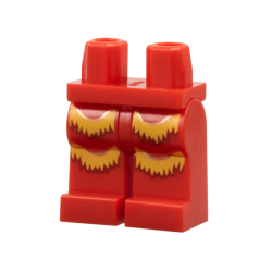 Hips and Legs with Bright Light Orange and Dark Red Fringe Pattern Hips and Legs with Bright Light Orange and Dark Red Fringe Pattern