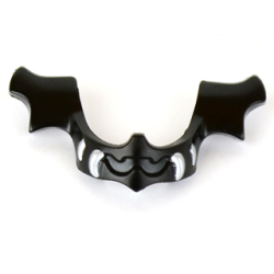 Minifigure, Visor Chin Guard Elaborate with Silver Fangs Pattern