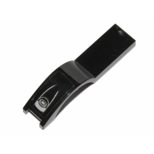 Деталь LEGO 50947pb023 Vehicle, Mudguard 1 x 4 1/2 with Headlight with White Lower Edge Pattern (Sticker) - Set 30195