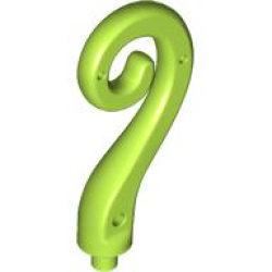 Plant Grass Stem / Horn, Spiral Curve - Lime