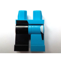 Hips and 1 Dark Azure Left Leg, 1 Black Right Leg with Black and White Quadrangles Pattern Hips and 1 Dark Azure Left Leg, 1 Black Right Leg with Black and White Quadrangles Pattern