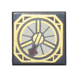 Tile 1 x 1 with Magic Compass with Thin Dark Red Needle and Detailed Printing Pattern Tile 1 x 1 with Magic Compass with Thin Dark Red Needle and Detailed Printing Pattern