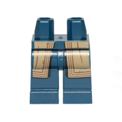 Hips and Legs with SW Mandalorian Dark Tan Robe and Dark Brown Lines Pattern