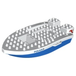 Duplo Boat Hull 8 x 17 with Police Pattern Duplo Boat Hull 8 x 17 with Police Pattern