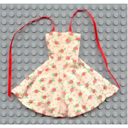 Scala, Clothes Female Dress with Red/White Flower Pattern