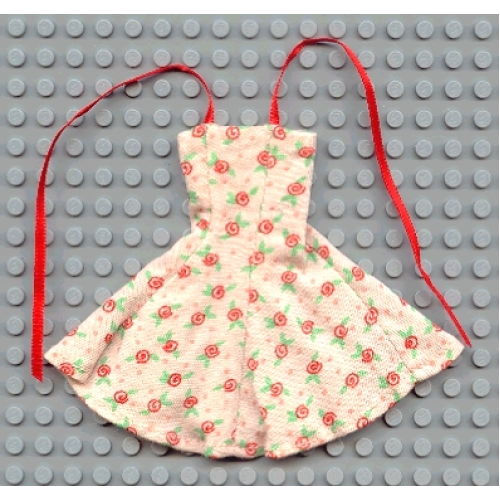 Деталь LEGO 71674 Scala, Clothes Female Dress with Red/White Flower Pattern
