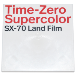 Tile 6 x 6 with Bottom Tubes with Red 'Time-Zero Supercolor' and Black 'SX-70 Land Film' Pattern