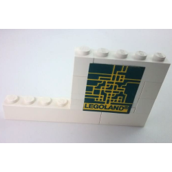 Stickered Assembly 9 x 1 x 4 with Black 'LEGOLAND' and Yellow Map Pattern (Sticker) - Set 6375-2 Stickered Assembly 9 x 1 x 4 with Black 'LEGOLAND' and Yellow Map Pattern (Sticker) - Set 6375-2