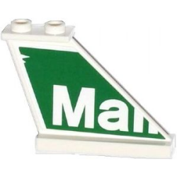 Tail 4 x 1 x 3 with White 'Mall' on Green Background Pattern on Right Side (Sticker) - Set 79120 Tail 4 x 1 x 3 with White 'Mall' on Green Background Pattern on Right Side (Sticker) - Set 79120