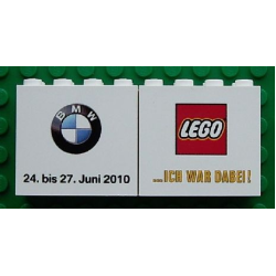Brick 2 x 4 x 3 with LEGO BMW Event Munich 2010 Pattern