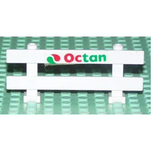 Деталь LEGO 6079pb01 Fence 1 x 8 x 2 2/3 with Octan Logo Pattern (Sticker) - Set 6551