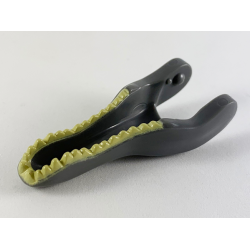 Dinosaur Jaw Lower Baryonyx / Spinosaurus with Tan Teeth Pattern - Dark Bluish Gray Dinosaur Jaw Lower Baryonyx / Spinosaurus with Tan Teeth Pattern - Dark Bluish Gray