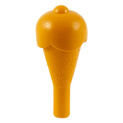 Ice Cream Cone with Ice Cream - Medium Orange