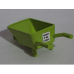 Minifigure, Utensil Wheelbarrow Frame with Black 'PROPERTY OF NED FLANDERS' on White Background Pattern (Sticker) - Set 71006
