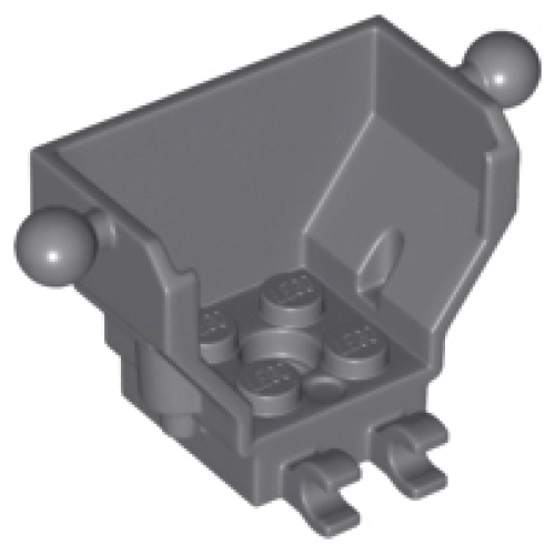 Деталь LEGO 27168 Cockpit 4 x 2 x 3 with Pin Hole, 2 Clips, and Tow Ball on Sides