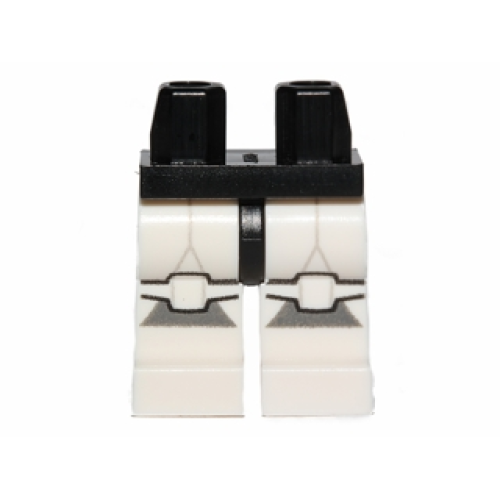 Деталь LEGO 970c01pb26 Hips and White Legs with SW Clone Trooper and Dark Bluish Gray Markings Pattern