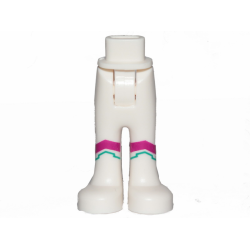 Mini Doll Hips and Trousers with Back Pockets with Magenta and Dark Turquoise Angled Stripes Pattern - Thick Hinge Mini Doll Hips and Trousers with Back Pockets with Magenta and Dark Turquoise Angled Stripes Pattern - Thick Hinge