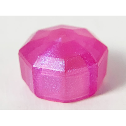 Rock 1 x 1 Jewel Octagonal - Satin Trans-Light Blue