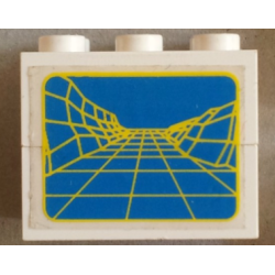 Stickered Assembly 3 x 2 x 2 with 3D Terrain Map on Screen Pattern (Sticker) - Set 8680 - 2 Brick 2 x 3